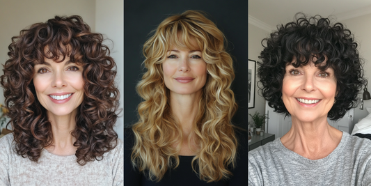 23 Stunning Curly Hairstyles for Women Over 50 With Bangs