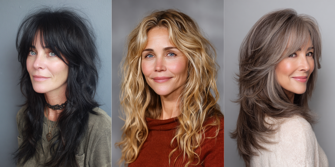 22 Stunning Long Shag Hairstyles for Women Over 50