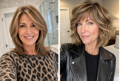 25+ Stunning Medium Length Layered Haircuts For Women Over 50