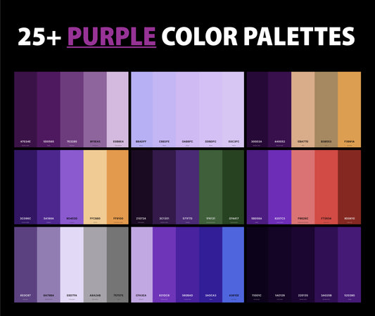 25+ Best Purple Color Palettes with Names and Hex Codes