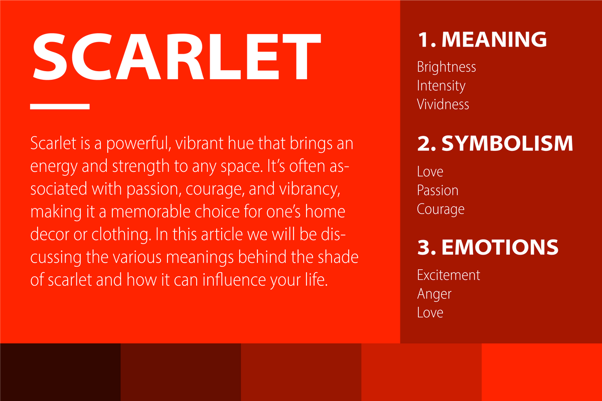 Scarlet Script Color 10 Meanings of Color Scarlet: Symbolizes Excitement and Confidence ...