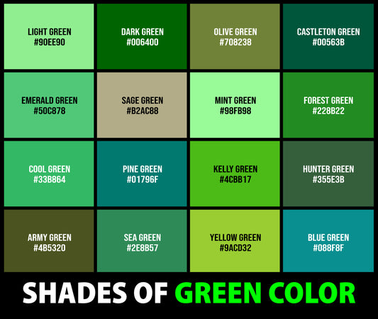 75+ Best Shades of Green Paint Colors (Color Codes, LRV, Light & Dark –  CreativeBooster