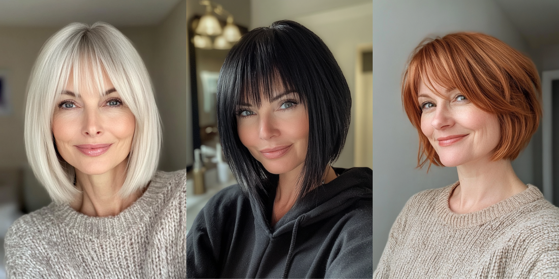 27 Stylish Ideas Short Bob Haircuts with Bangs for Older Women in 2025