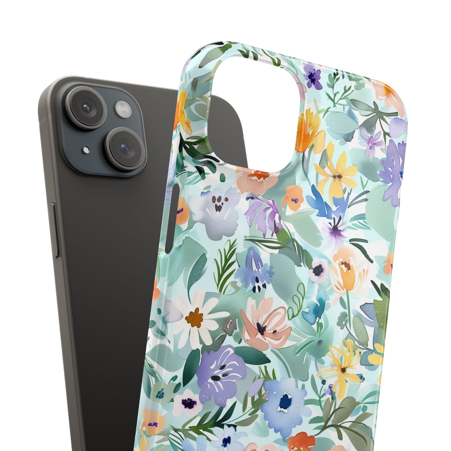 Watercolor Meadow - Slim Phone Case