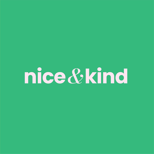 Nice&Kind | Minimalistic, Timeless & Modern Startup Business Logo Template - Simple DIY Logo Maker