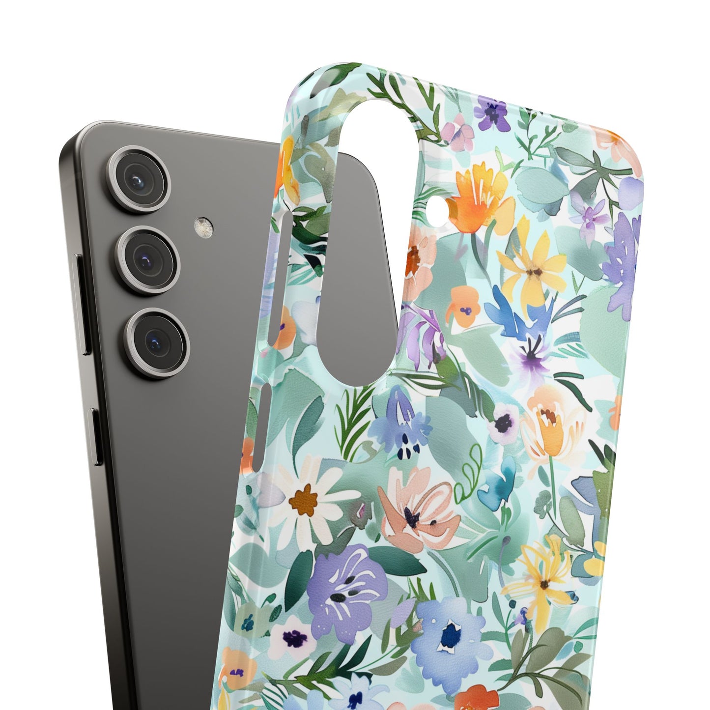 Watercolor Meadow - Slim Phone Case