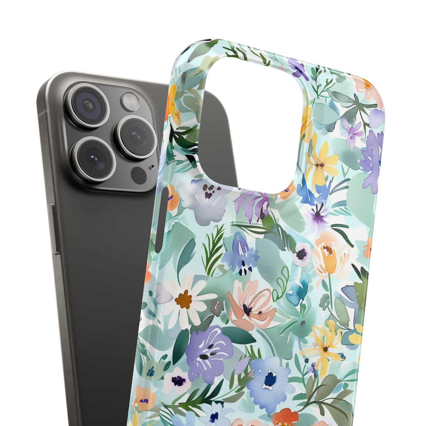 Watercolor Meadow - Slim Phone Case