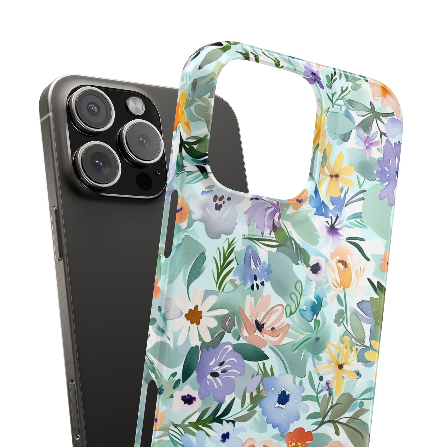 Watercolor Meadow - Slim Phone Case