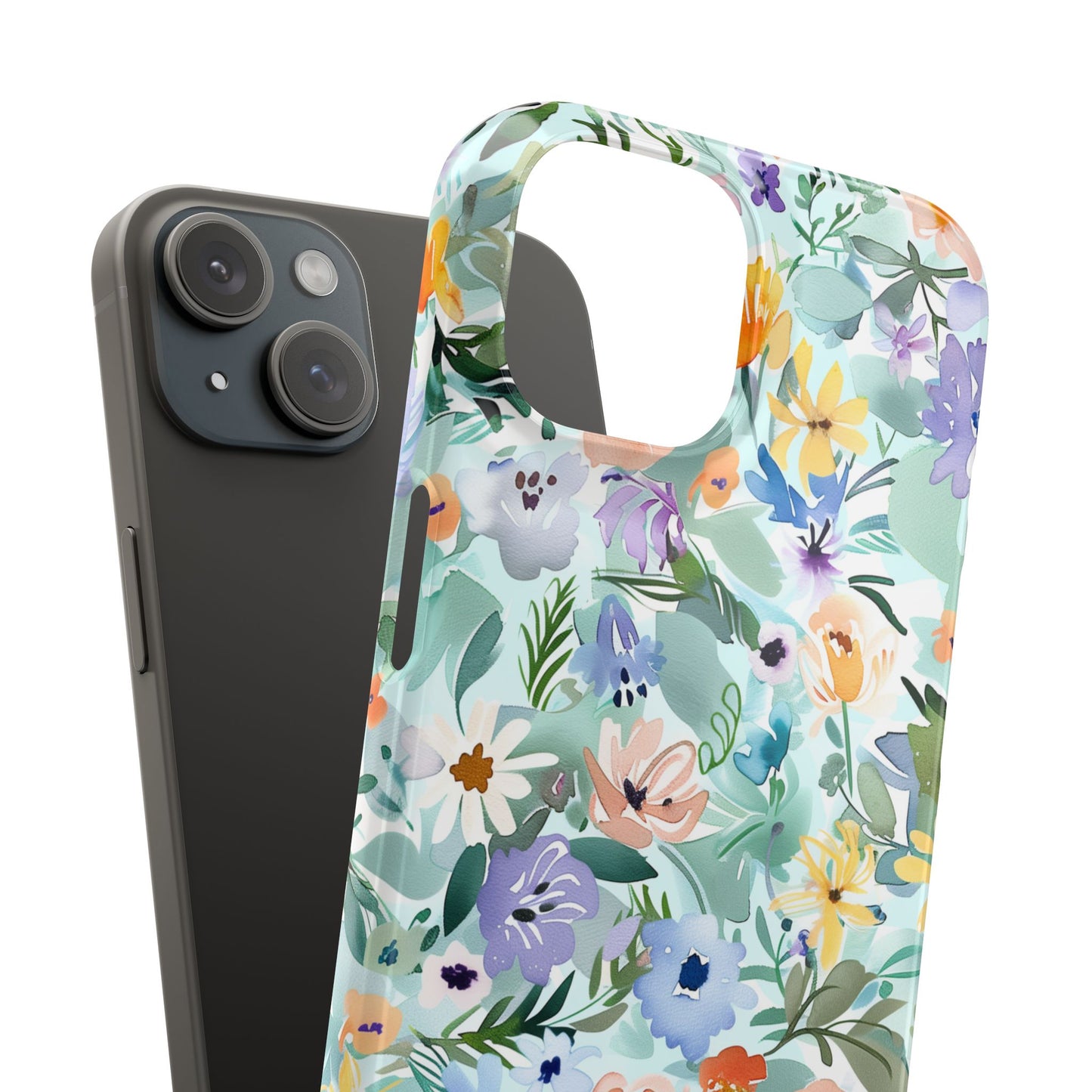 Watercolor Meadow - Slim Phone Case