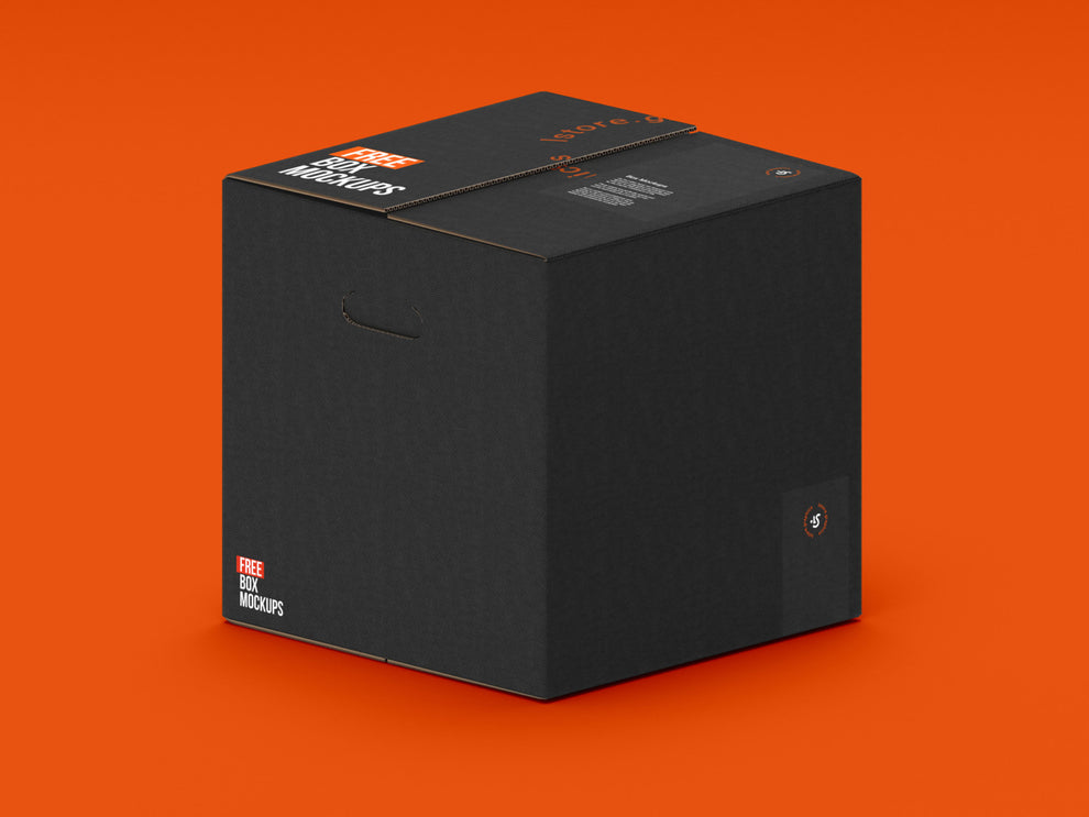 Free 7 Square Box Mockups – CreativeBooster
