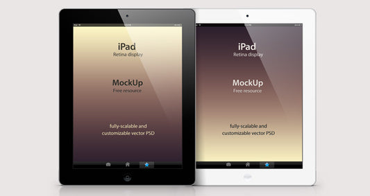 Free iPad Retina Mockup Template