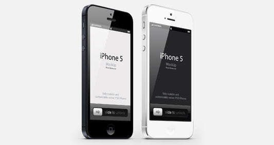 Free Black and White iPhone 5 Psd Vector Mockuo