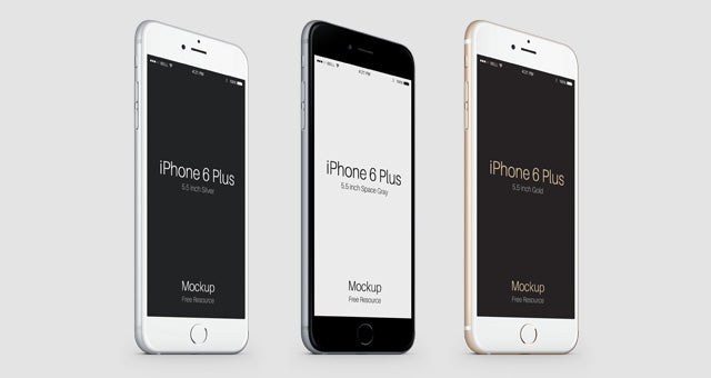 Free iPhone 6 Plus Psd Vector Mockups Collection