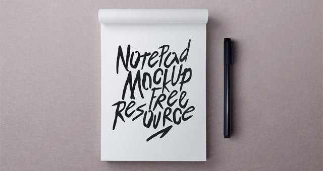 Free Empty Clean Notepad Mockup Psd