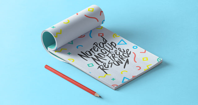 Free Isometric Side View of Psd Notepad Mockup – CreativeBooster