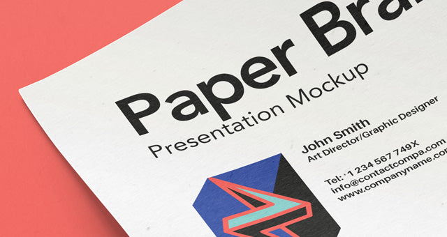Free Curved Clean Paper Mock-Up Psd