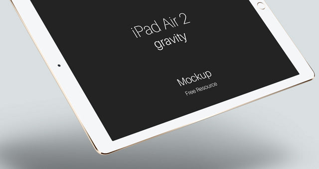 Free Flowing iPad Air 2 Gravity Mockup Psd