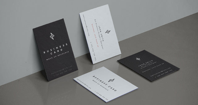 Free Side View of Business Card Mockup – CreativeBooster