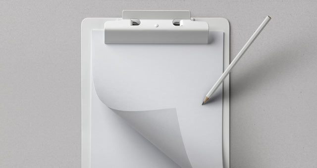 Free Top View of Clipboard Stationery Psd Mockup Design
