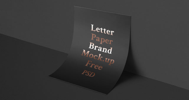 Free Folded Psd A4 Paper Mockup in Corner