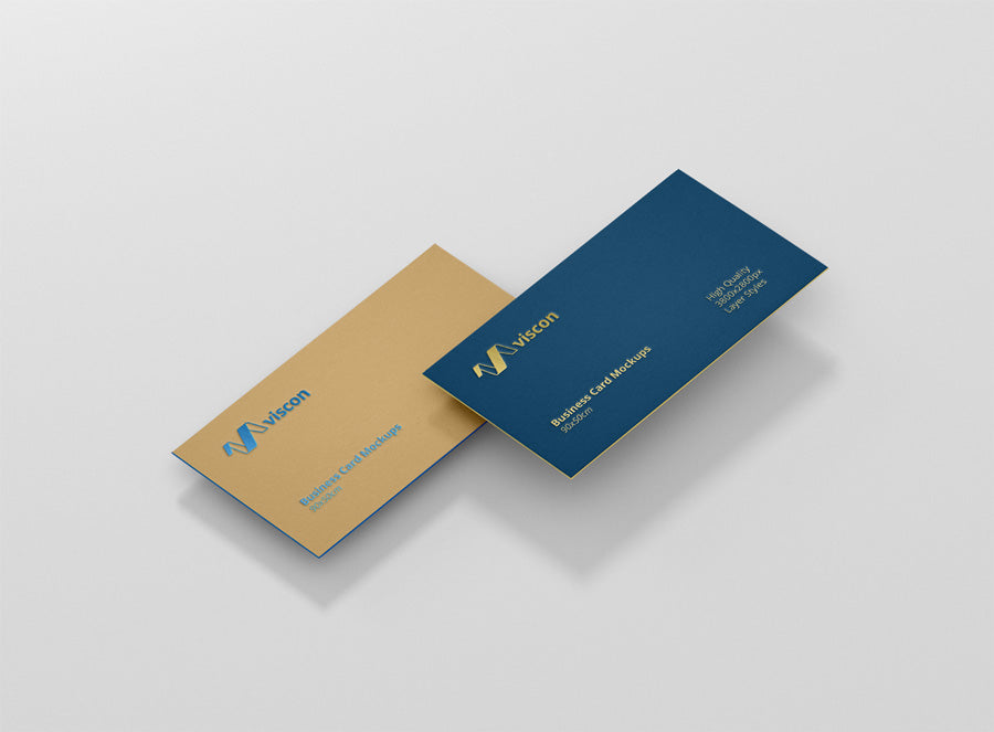 Free Two Floating Business Card Mockups