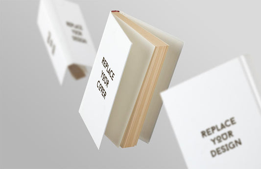 Free Authentic Floating White Book Cover Mockup