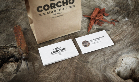 Free Crafted Business Card Mockup