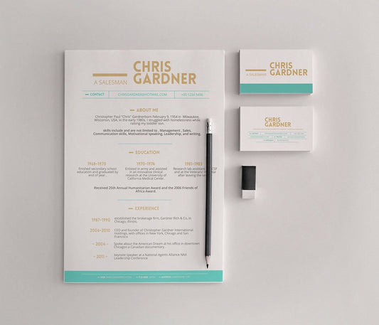 Free Minimalistic Resume Template in Photoshop (PSD) and PowerPoint (PTT) Formats