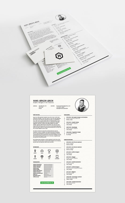 Free Minimalist Indesign (INDD) Format Resume Template