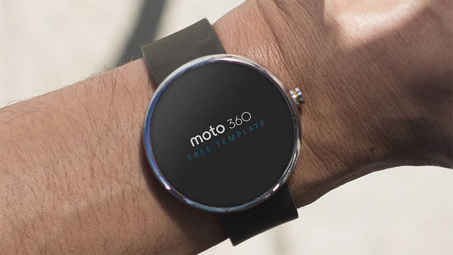 Free 4 x Moto 360 Smart Watch Mockups