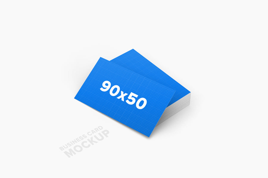 Free Super-Clean Business Card Mockups Stack Size 90x50