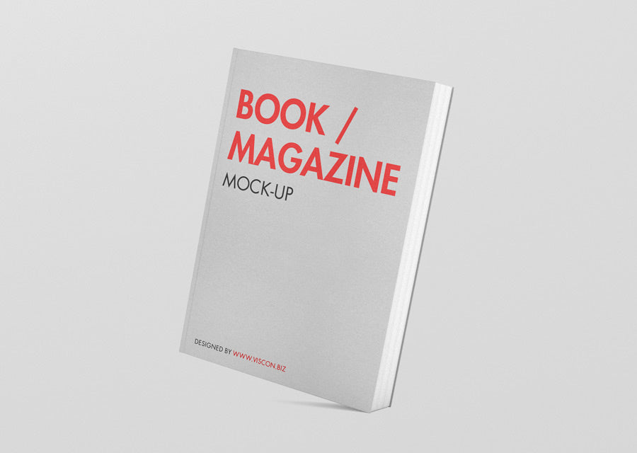 Free Standing Book Magazine Mockup