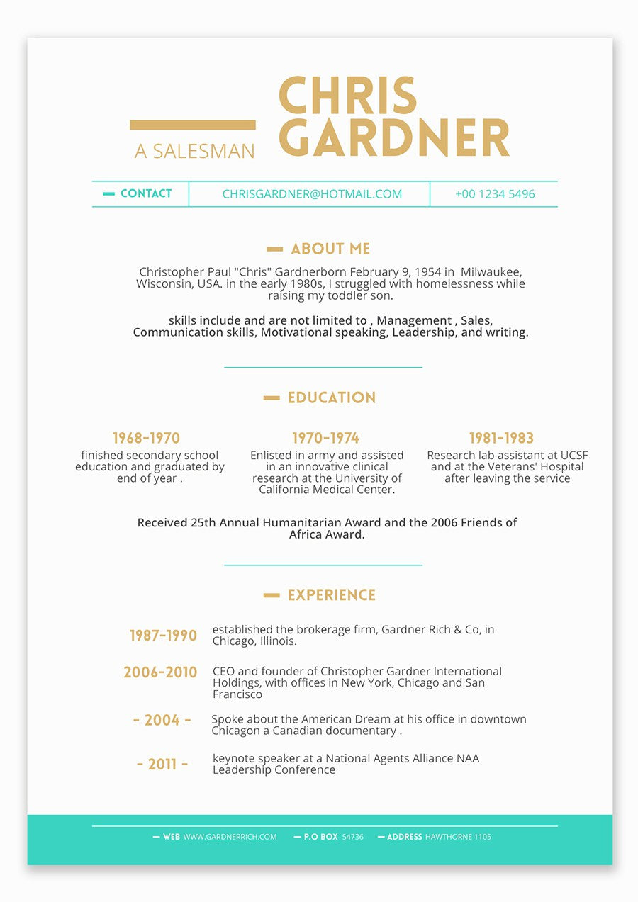 Free Minimalistic Resume Template in Photoshop (PSD) and PowerPoint (PTT) Formats