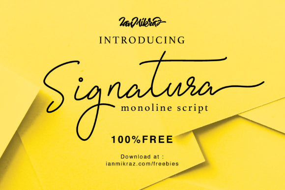 Free Signatura Monoline Typeface