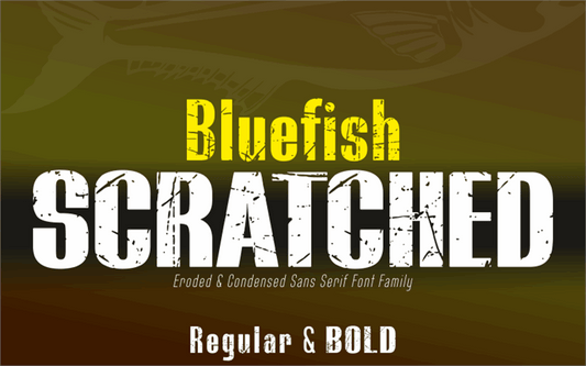 Free BLUEFISH SCRATCHED Font