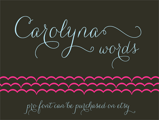 Free Carolyna Words Font