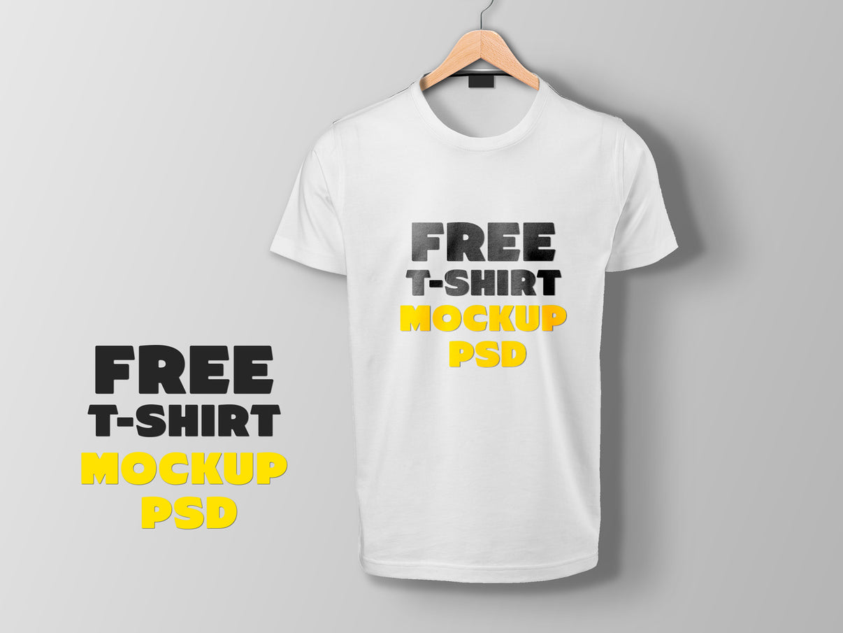 Free Realistic Fully Customizable T-Shirt Mockup – CreativeBooster