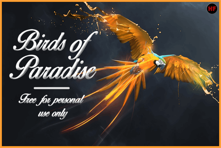 Free Birds of Paradise Font