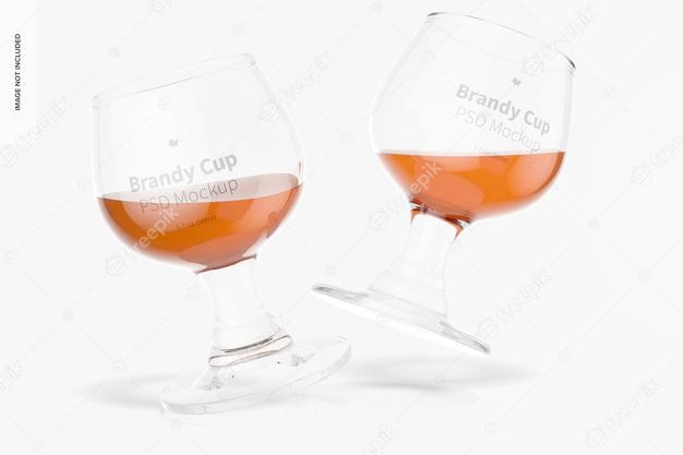 Free 1.7 Oz Glass Brandy Cups Mockup Psd