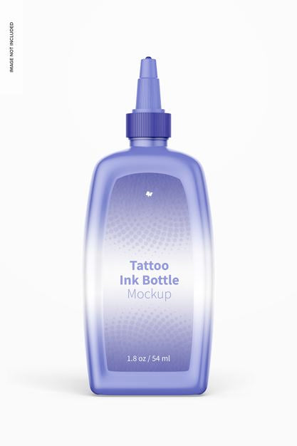 Free 1.8 Oz Tattoo Ink Bottle Mockup Psd