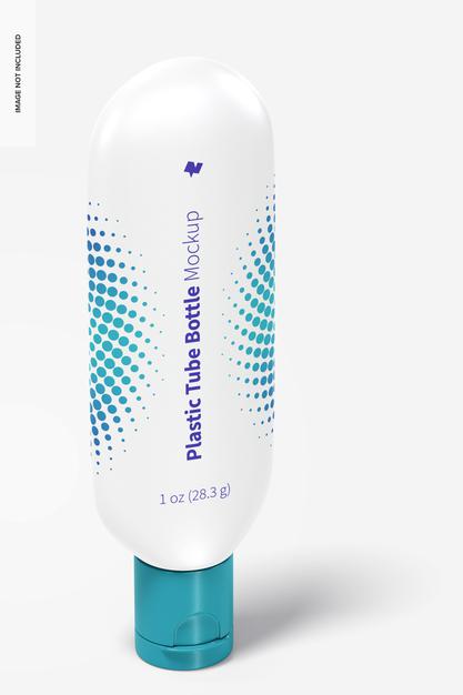 Free 1 Oz Tube Bottle Mockup, Perspective View Psd