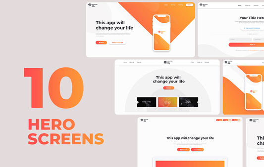 Free 10 Hero Screens Pack