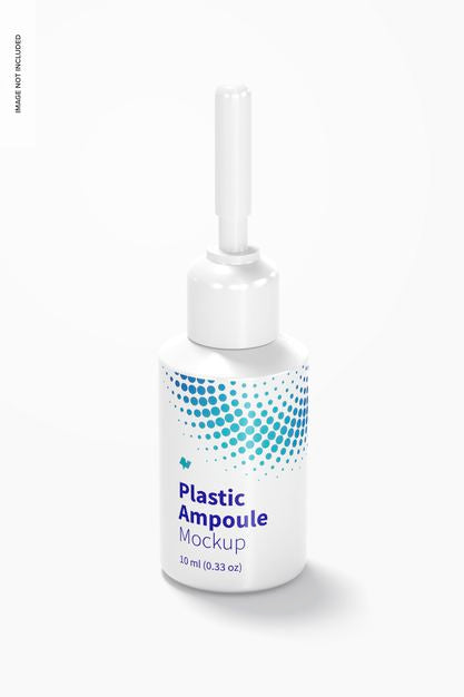 Free 10 Ml Plastic Ampoule Mockup Psd