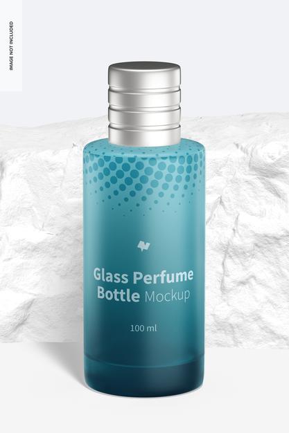 Free 100 Ml Glass Perfume Bottle Mockup, Front View Psd
