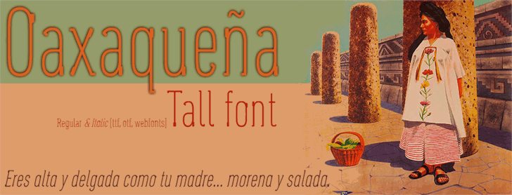 Free OaxaqueÃ±a Tall Font