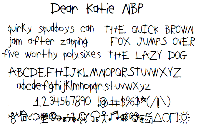Free DearKatieNBP Font
