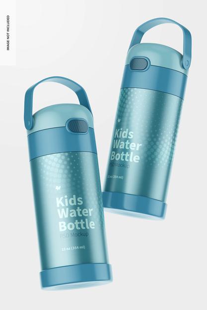 Free 12 Oz Kids Water Bottle Mockup Psd