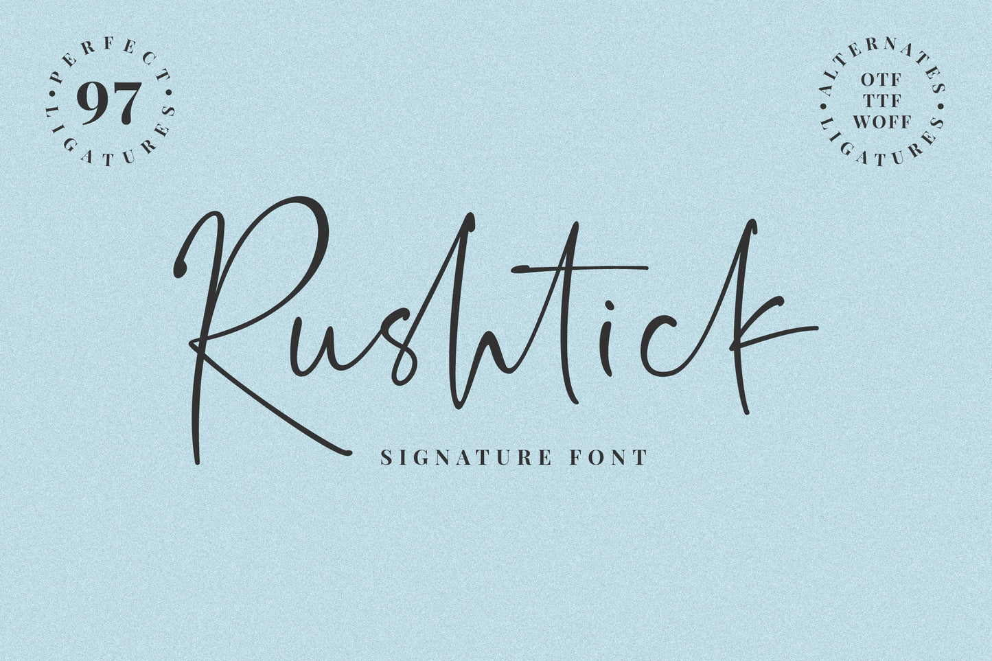 Rushtick - Free Signature Font