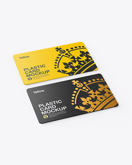 Free Plastic Business Cards Mockup PSD