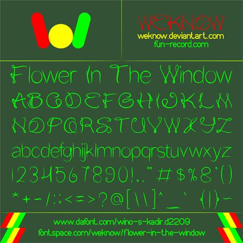 Free Flower In The Window Font